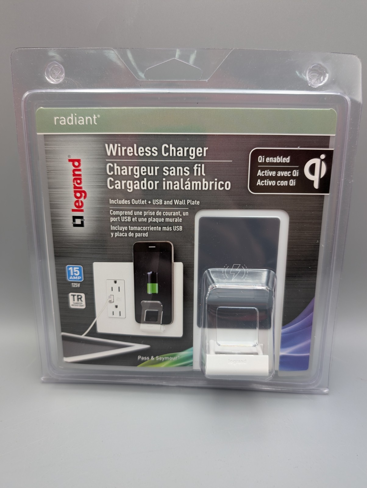 Legrand Wireless Charger Outlet USB Tamper Resistant White RWC826USBWCCV2 New!