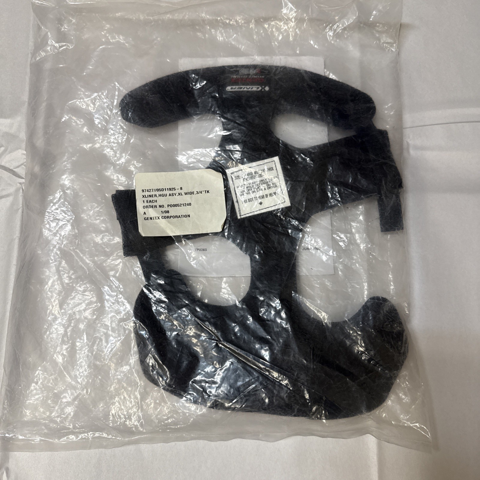 Gentex Comfort XLiner for HGU-56/P Helmet Large/XLarge 1/2 in Thick Anti-Microb