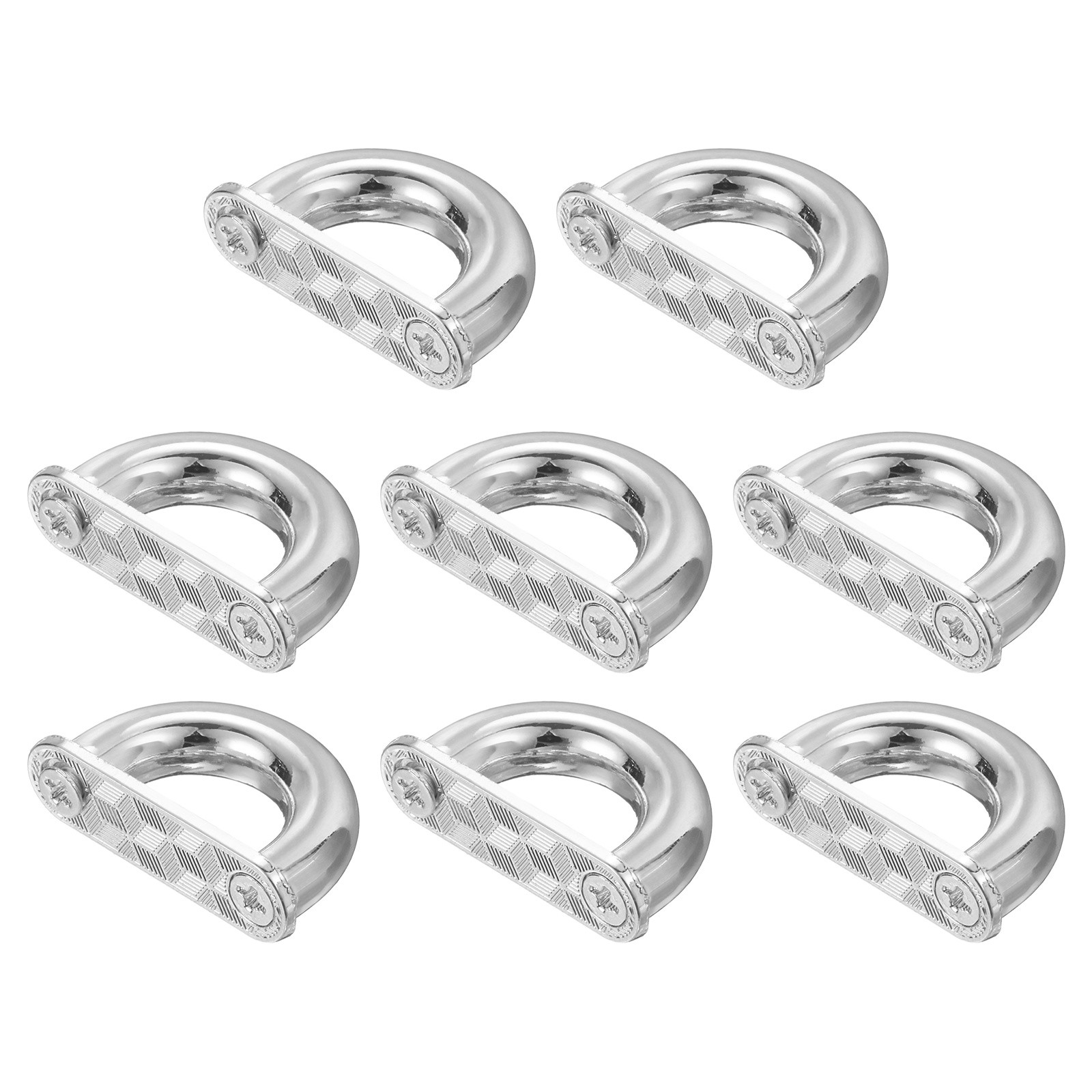 8-Pack Arch Bridge Buckle, Metal D-Ring Connector Buckles for Bag[Silver Tone]