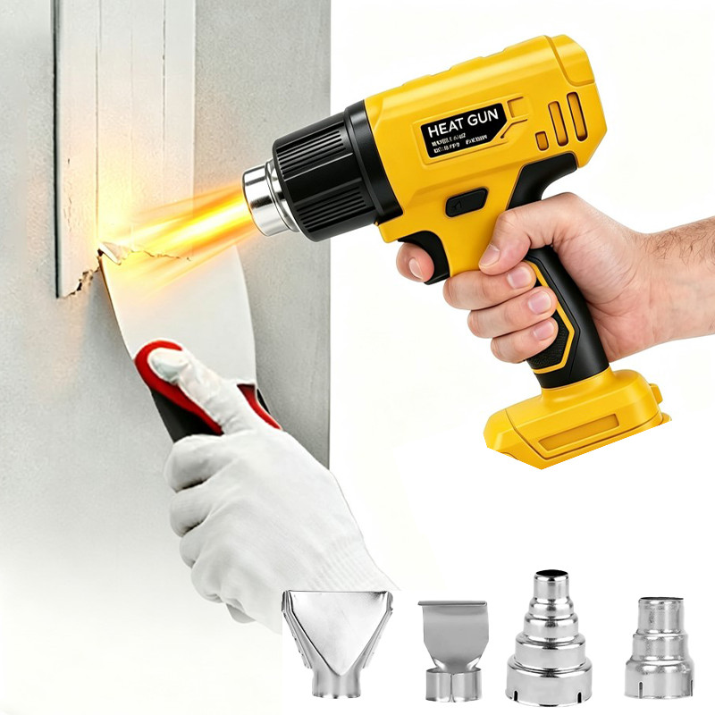 Cordless Heat Gun Hot Air Gun For Dewalt 20V Max Li-ion Battery w/4 Nozzles 360W