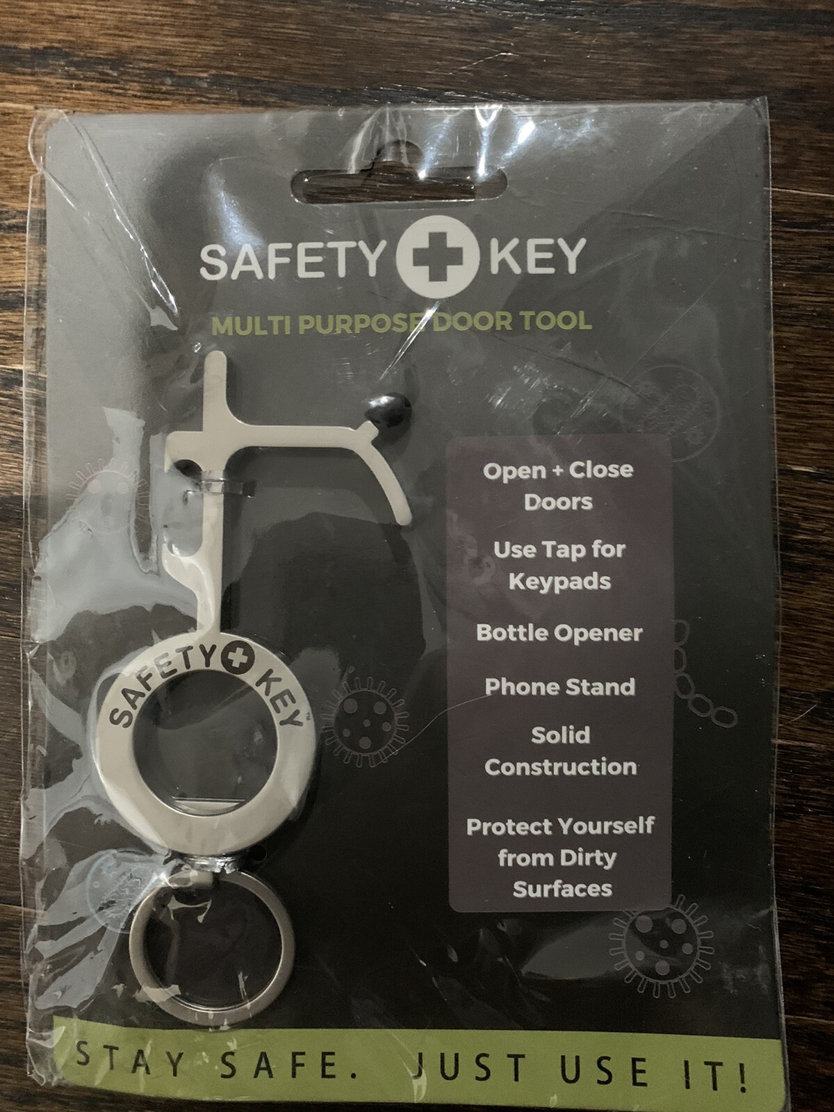 No Touch Door Opener Key, Bottle Opener, Keychain Hook Multi KeyTool