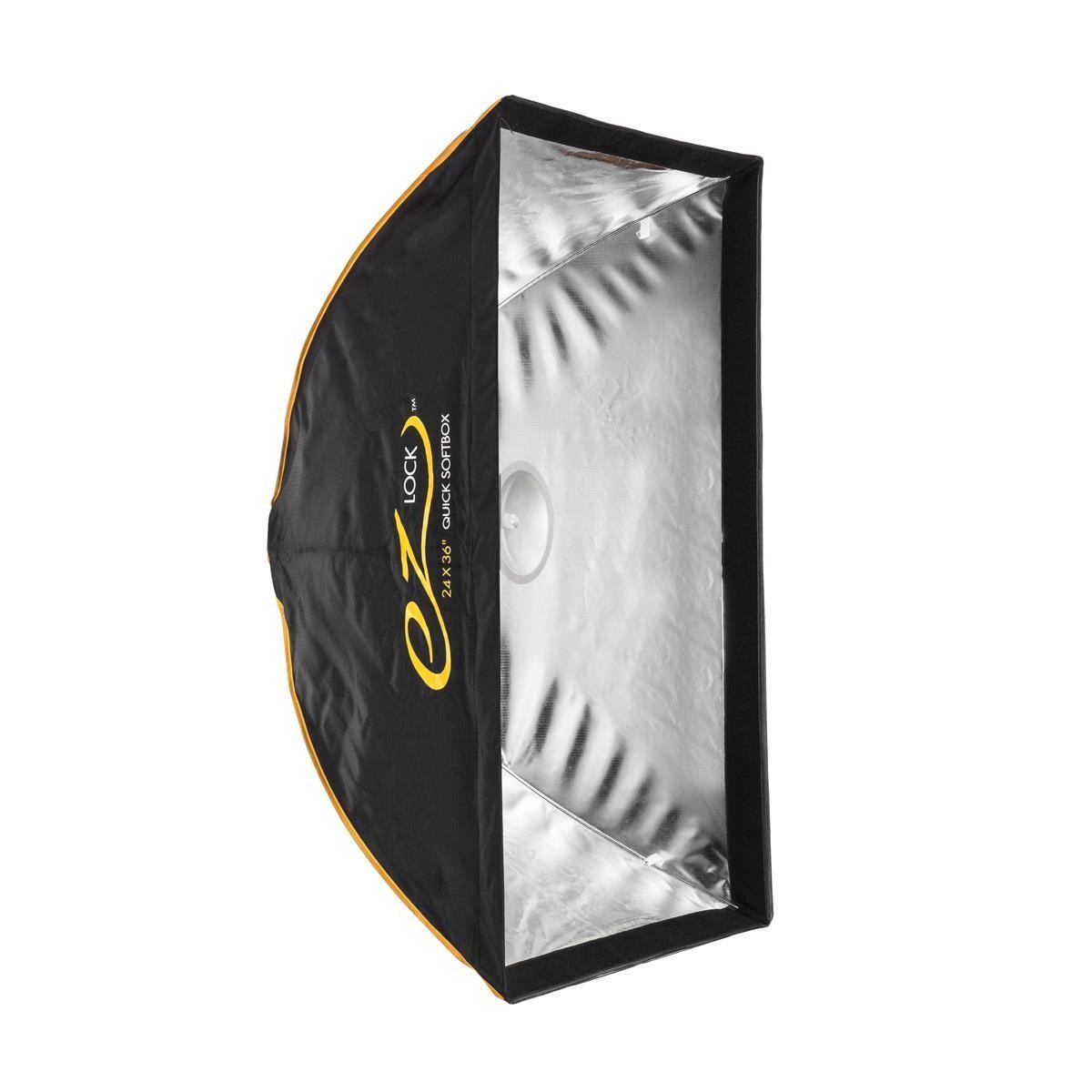 Glow EZ Lock 24x36" Quick Strip Rectangular Bowens Mount Softbox Lighting Kit wi