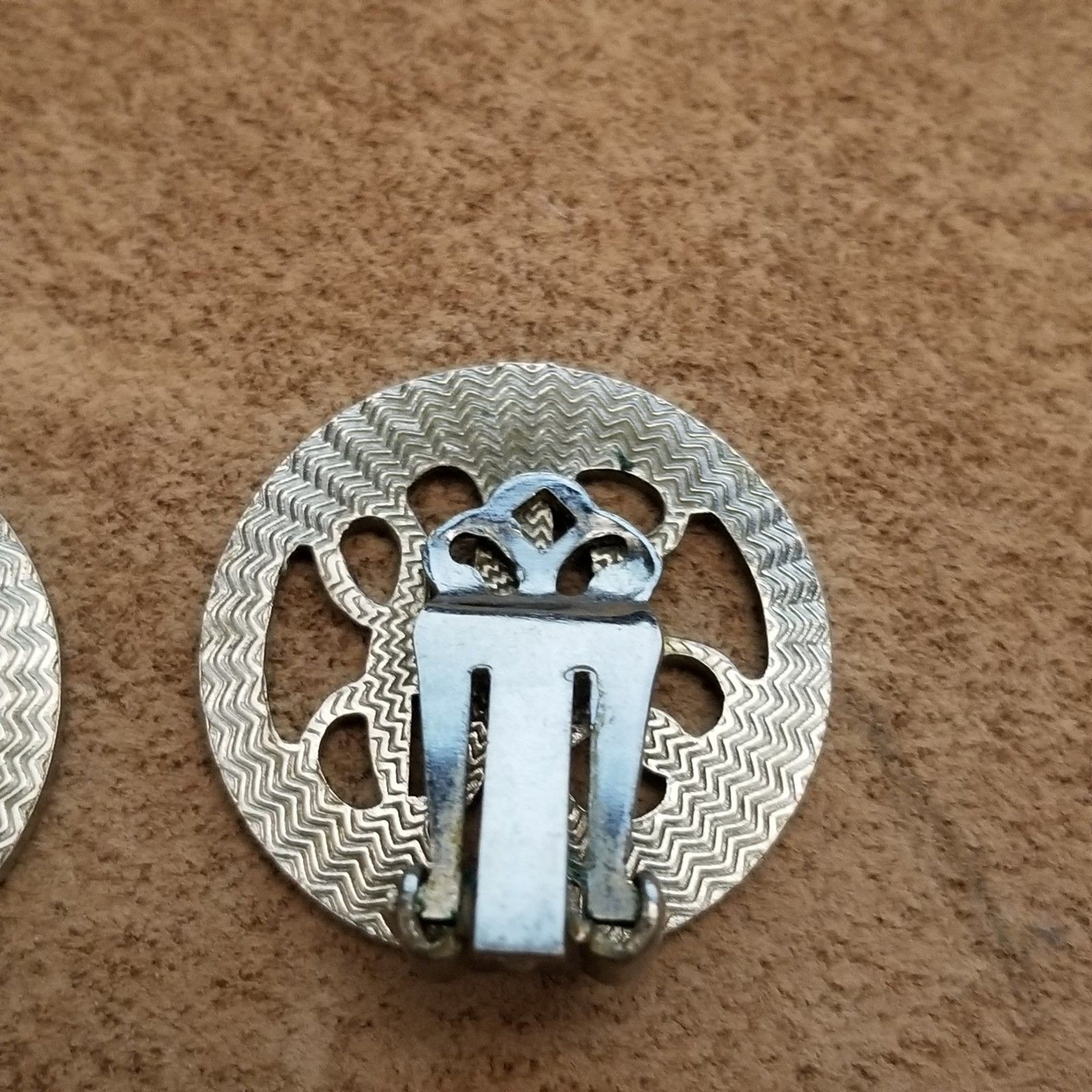 Vintage Monogram Clip On Earrings