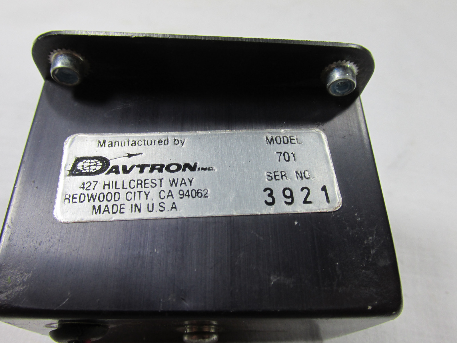 Davtron ADF Frequency Indicator Model 701 701A Aviation Avionics
