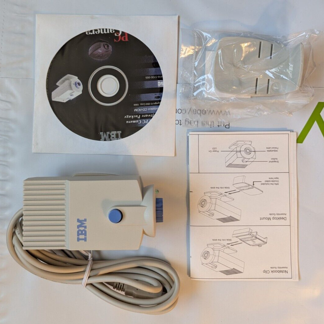 IBM XVP610 USB PC Camera, 640x480 Resolution, Vintage 1990s Webcam