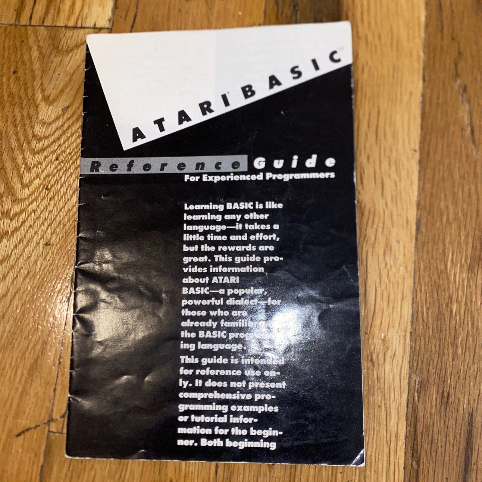 Atari Basic Reference Guide for Experienced Programmers Vintage Manual