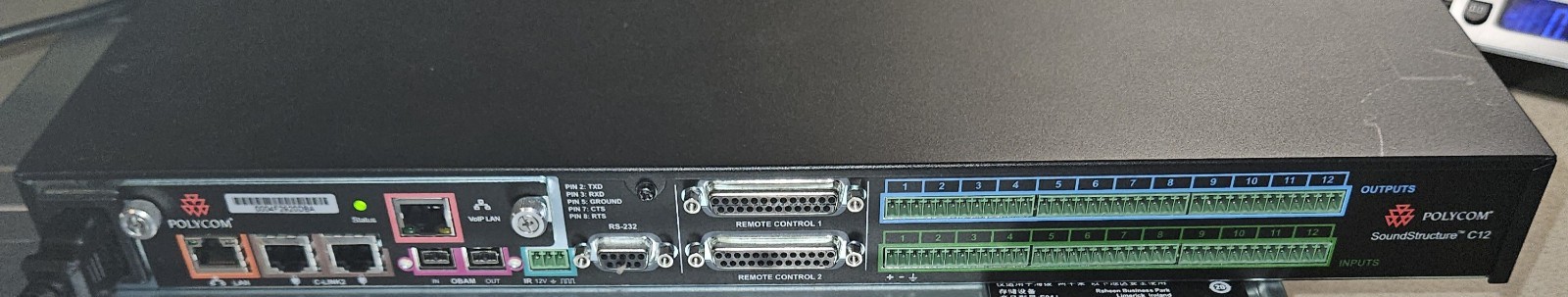 Polycom Sound Structure C12 Audio Processor Conference System 2201-33120-001