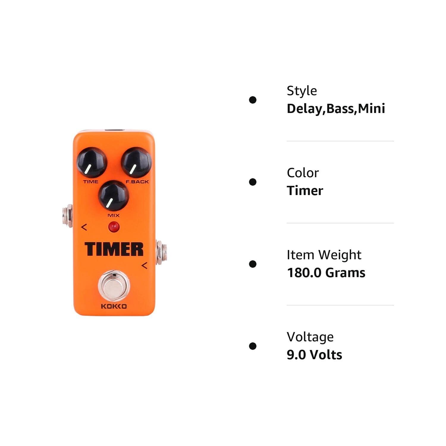 Guitar Mini Effects Pedal Timer - Digital Delay Effect Sound Processor Portab...
