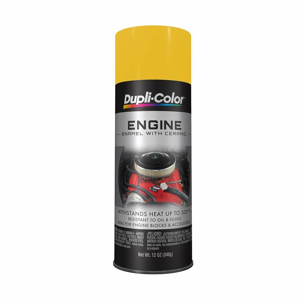 Dupli-Color DE1642 Engine Enamel Spray Paint Ceramic Daytona Yellow 12 oz Aeroso