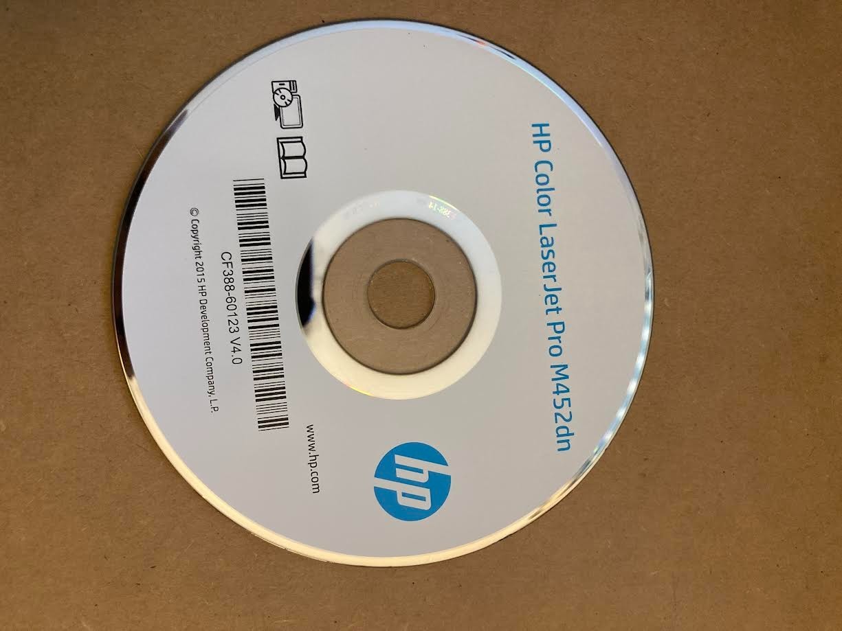 Genuine HP Color Laserjet Pro M452dn  Printer CD Software Drivers Utilities