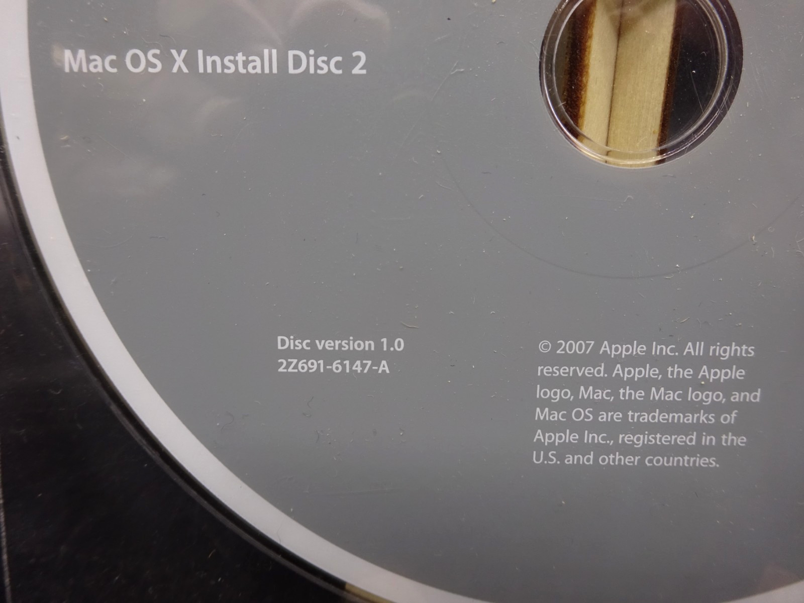 Mac OS X, version 10.5 Install Disc 2 DVD 2007, 2Z691-6147-A
