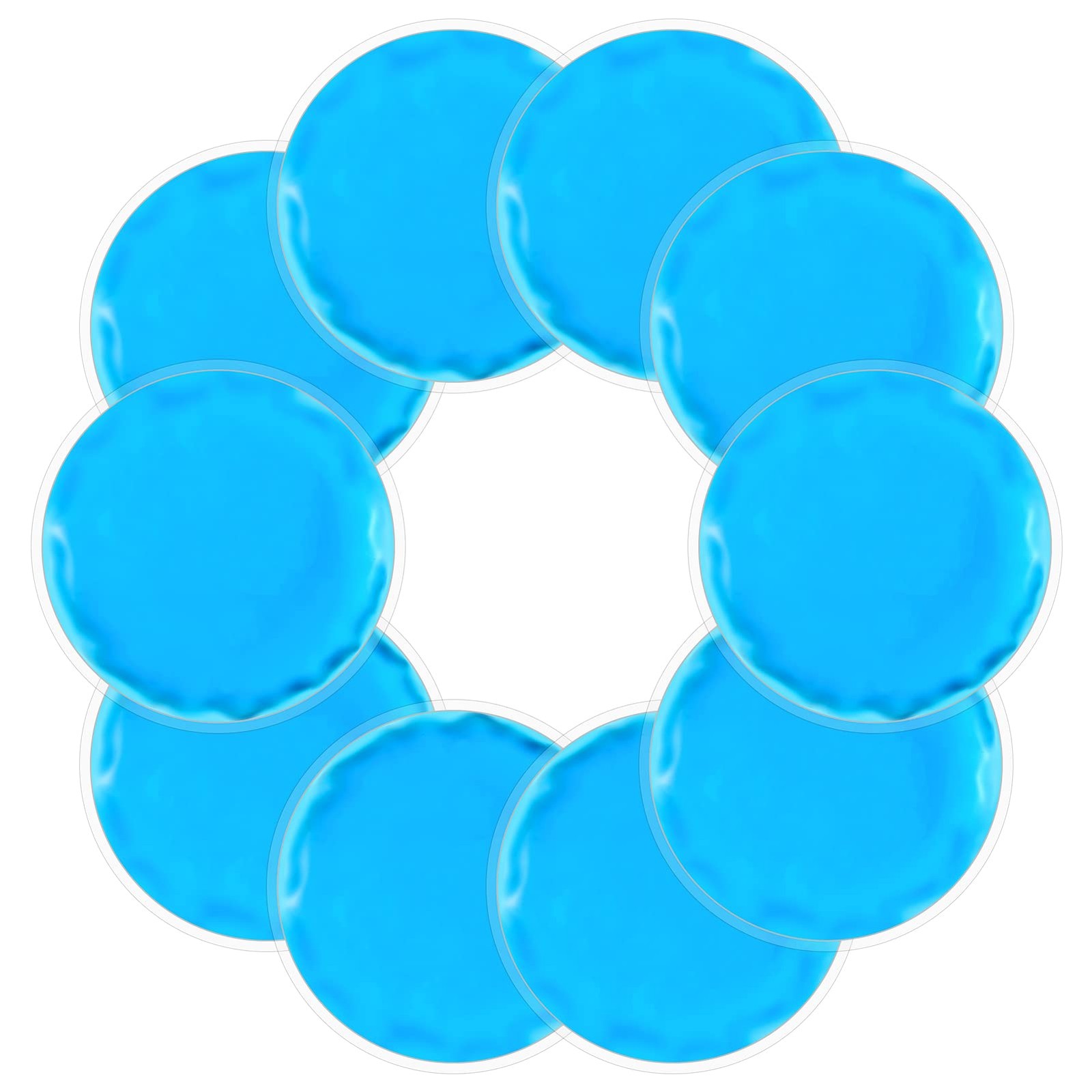 GGSTDDUP Reusable Ice Packs for Injuries, 10 Pack Round Ice Packs for Face, G...