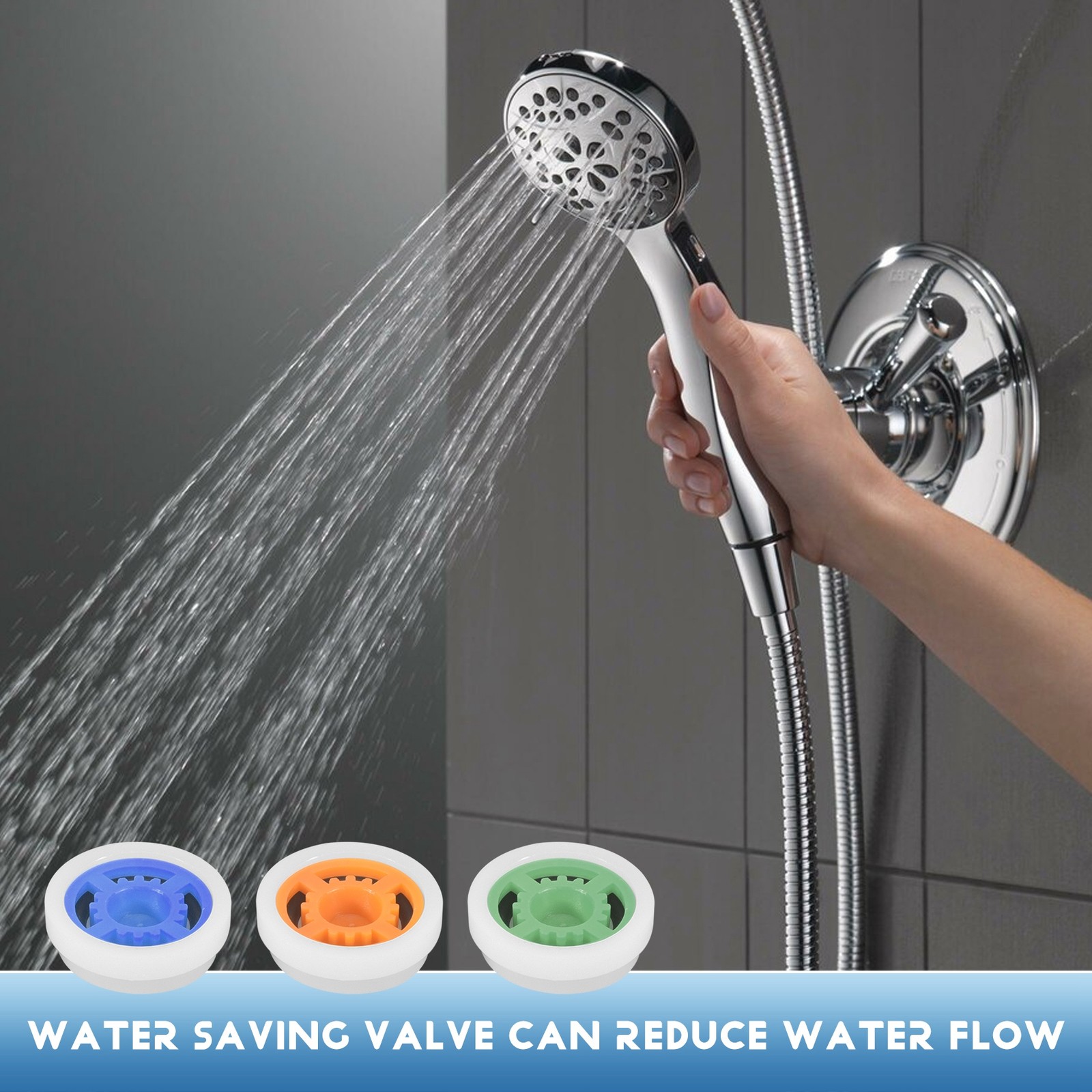 2 Pieces Water Restrictor Set to 70% Water Saving for Shower H1O92018