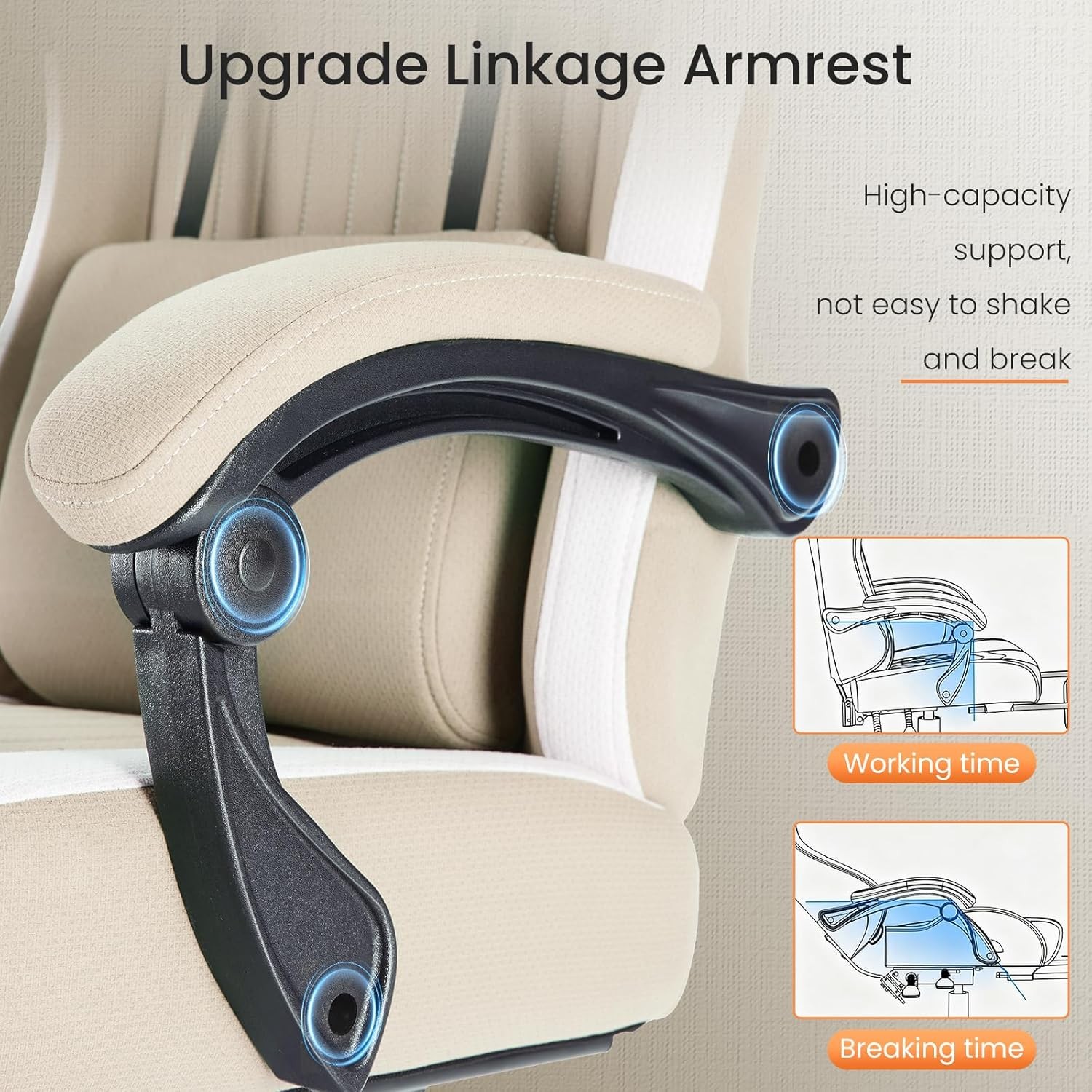 Computer Gaming Chair High Back Ergonomic Desk Chair W/ Footrest & Lumbar