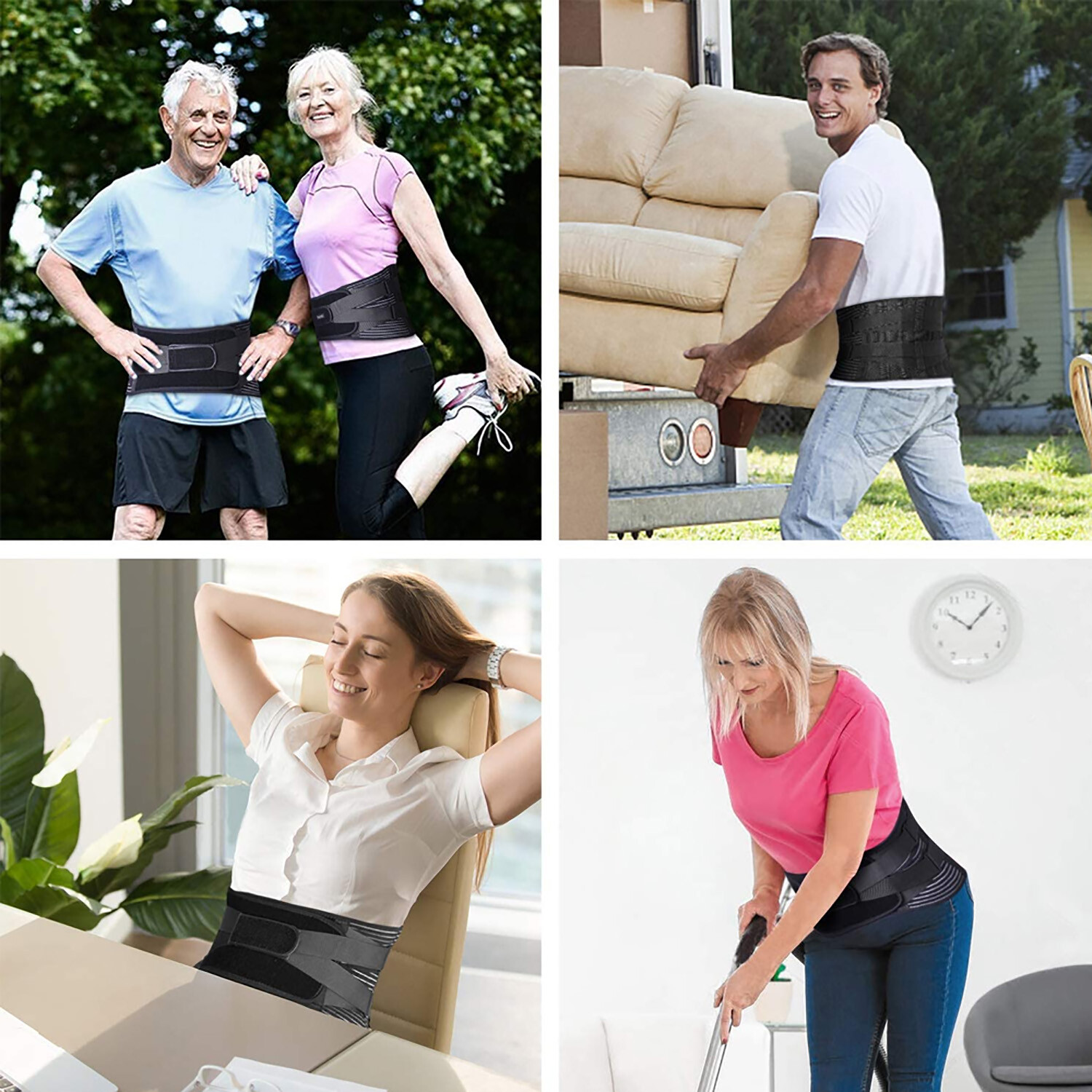 Dolor de espalda Relief Fajas Refuerzo de soporte lumbar Belt Para hombres mujer
