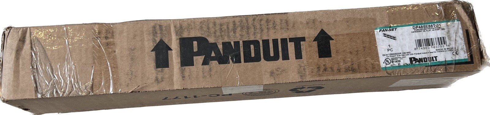 Panduit DP485E88TGY Category Flat Punchdown Patch Panel Black 5E 48-Port
