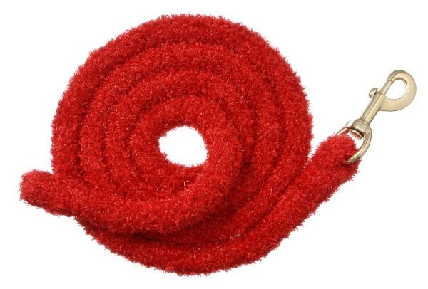 Tough 1 Red Fuzzy Soft 8 1/2' Lead Rope horse tack equine 51-980