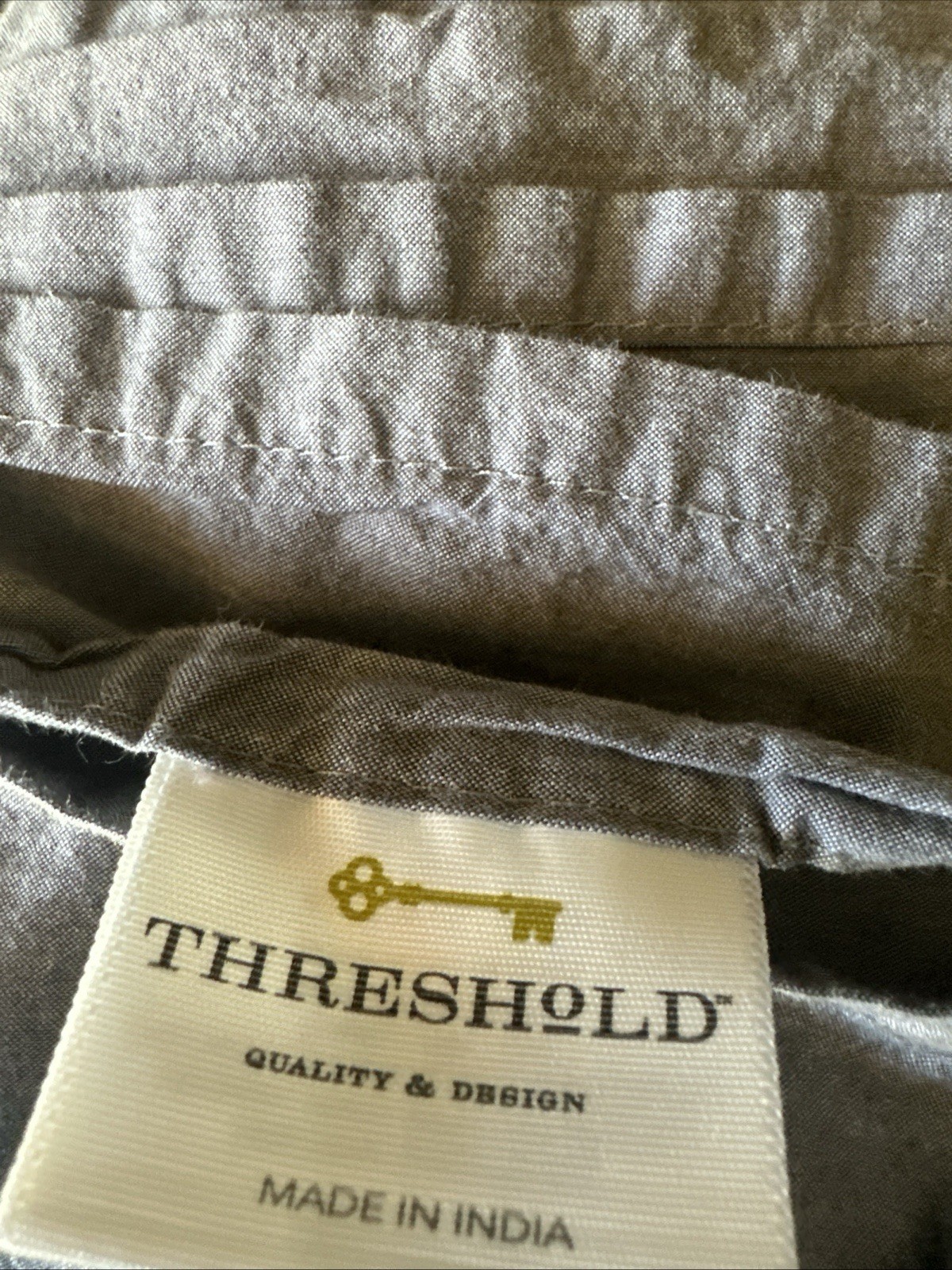 TARGET THRESHOLD CHAMBRAY MEDIUM GRAY DENIM CALIFORNIA KING FLAT SHEET 107X100