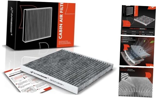 Cabin Air Filter with Activated Carbon Compatible with Toyota Camry, Sienna,