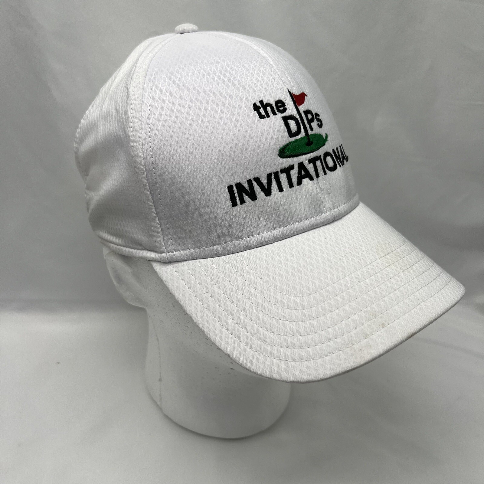 Otto Golf Hat The DPs Invitational Strap Back White with Logo Size Medium to XL