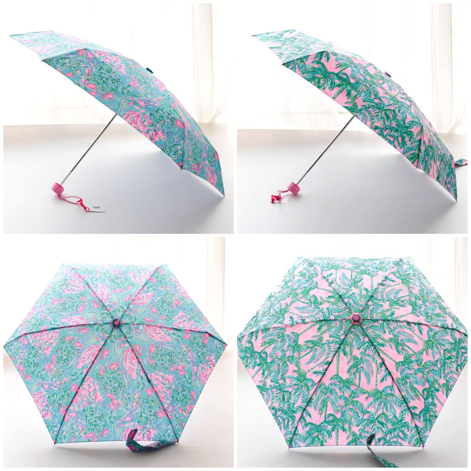 ’ Lilly Pulitzer Mini Travel Umbrella 7" Foldable