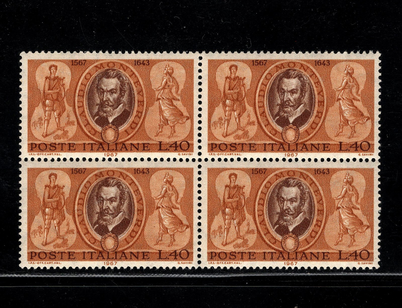 OPC 1967 Italy Claudio Monteverdi Block Sc#957 MNH 50124a