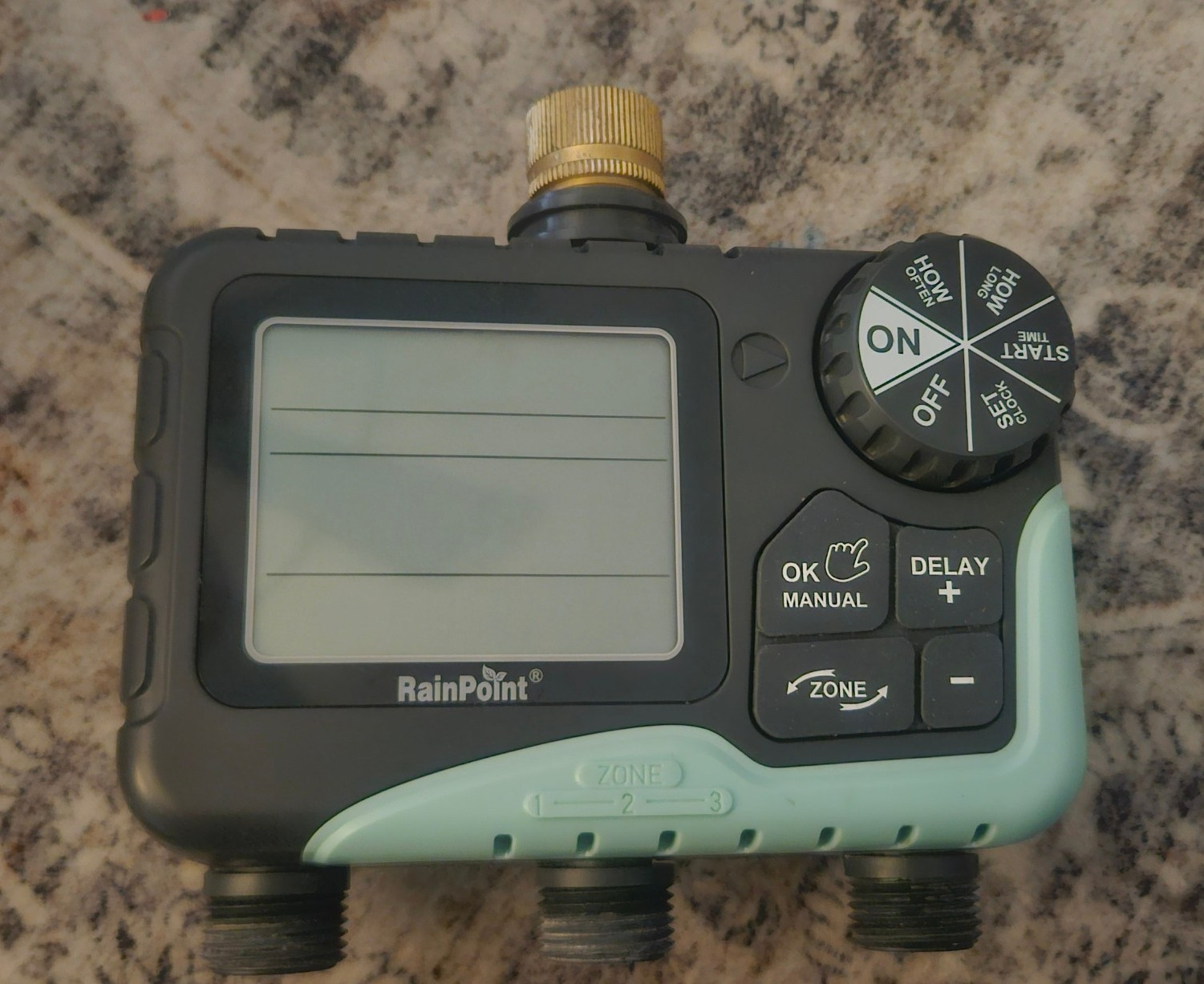RainPoint ITV347 3-Zone Digital Hose Tap Water Timer LCD Manual Delay