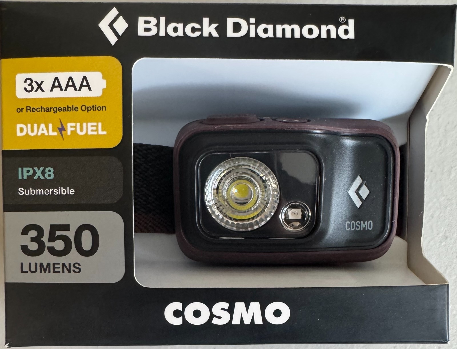 Black Diamond Cosmo 350 Headlamp (Bordeaux)