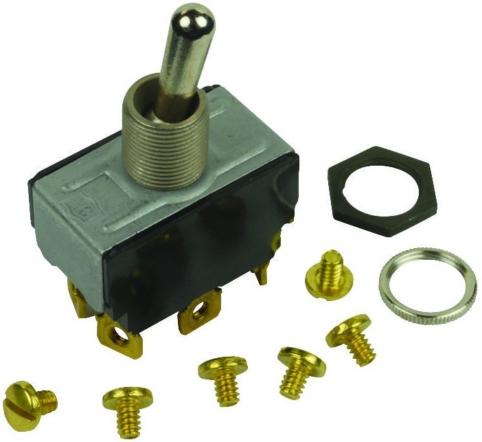 Eaton 7564K6 Toggle Switch ON-ON DPDT 15A@25VAC, 10A@250VAC, 3/4 HP - Qty. 1