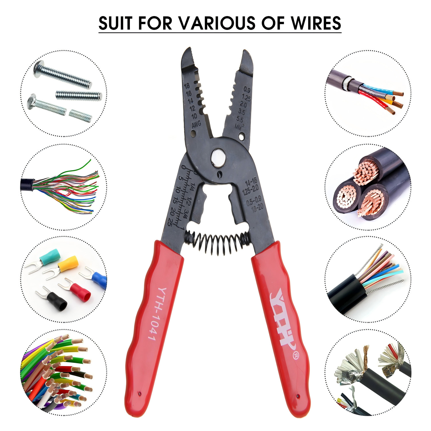 YTH1041Professional crimping tool / WGGE Multi-Tool Wire Stripper-Cutter-Crimper