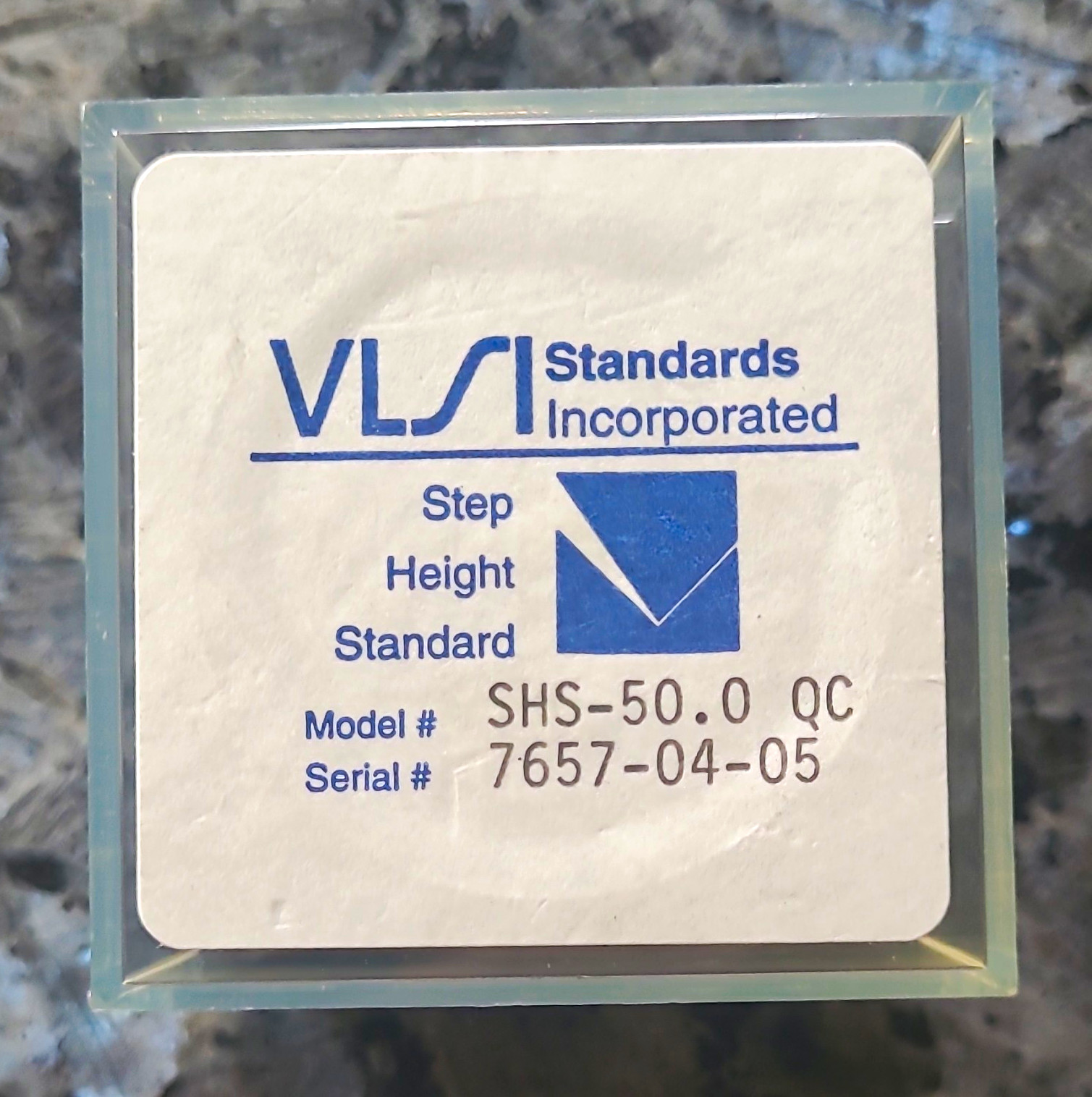 VLSI Standards Incorporated Step Height Standard SHS-50.0 QC