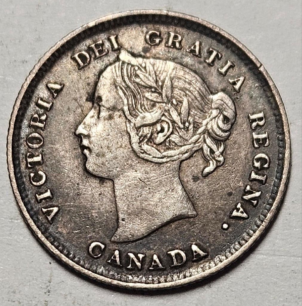 Canada, 5 Cents, 1896, Extra Fine, Nice Detail, .0346 Ounce Silver
