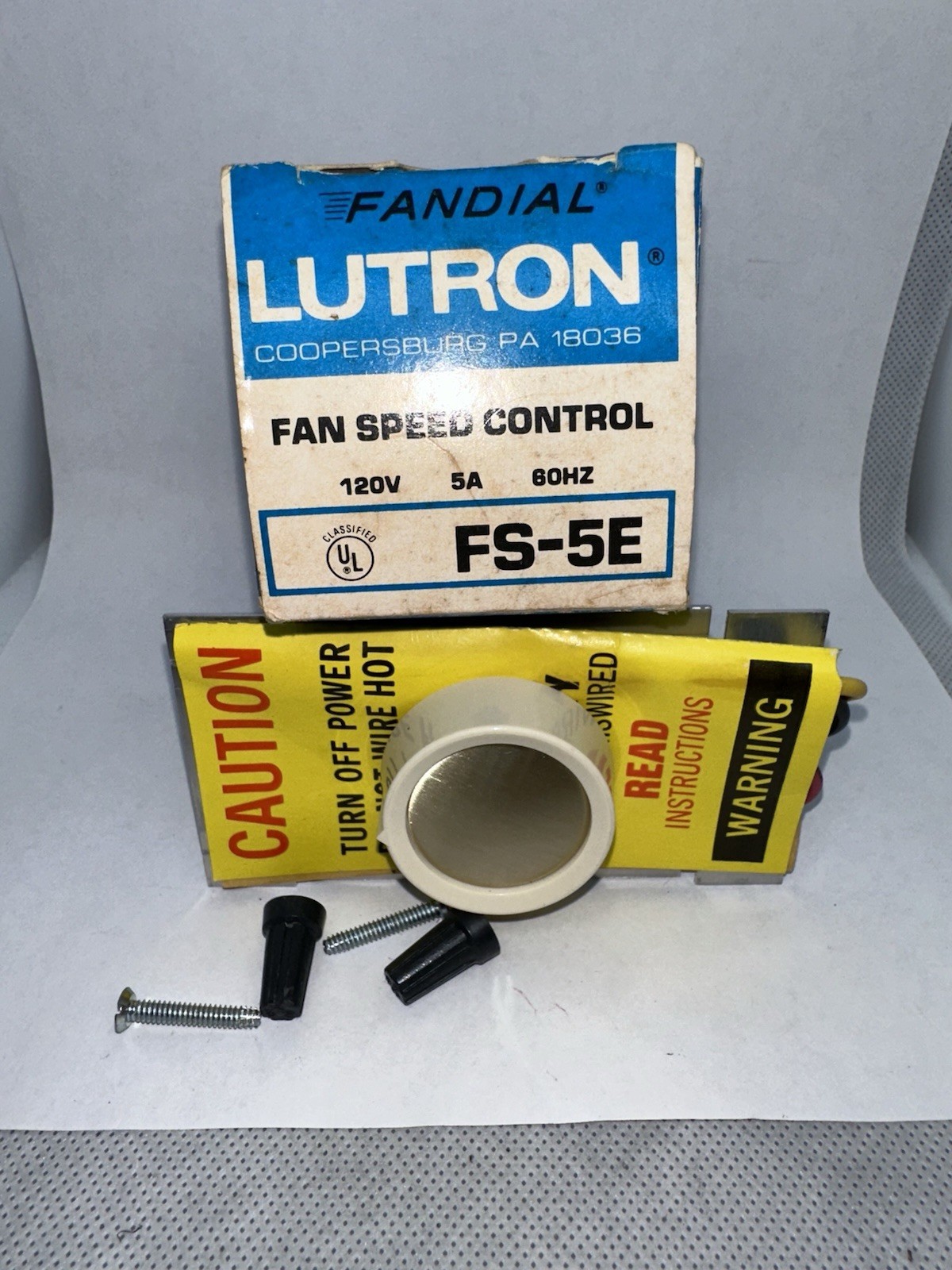 New! Lutron Fan Speed Control FS-5E 120v 5A  60HZ   D