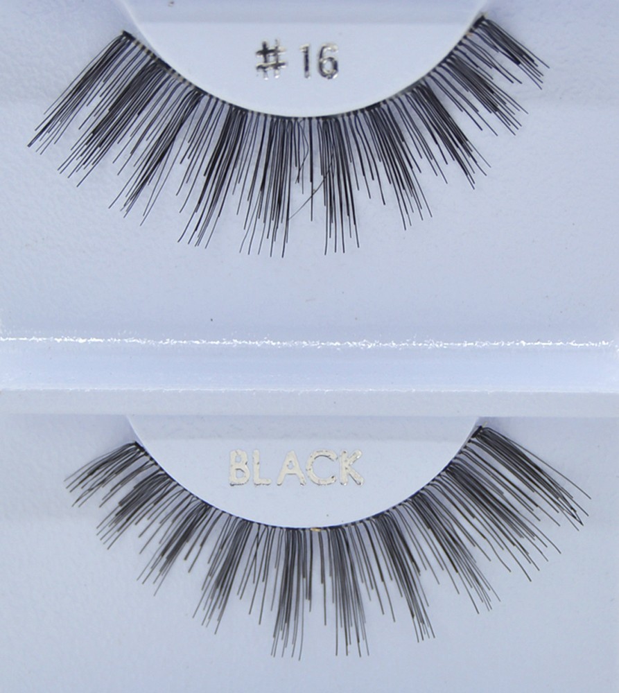 6, 12 Pairs #16 Creme Eyelashes 100% Human Hair Eyelashes