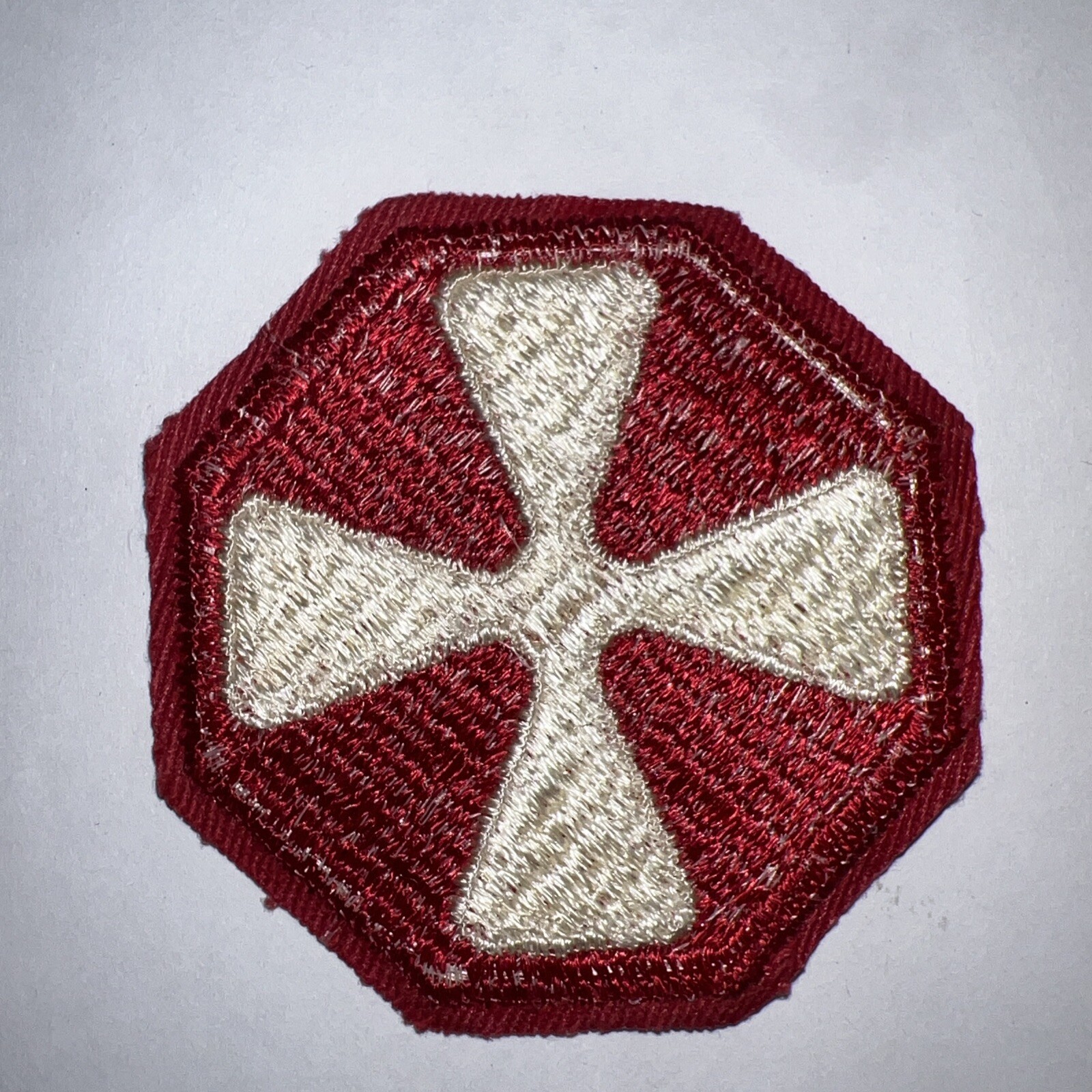 8th ARMY PATCH VIETNAM WAR ERA PATCH - W/ Cut Edge