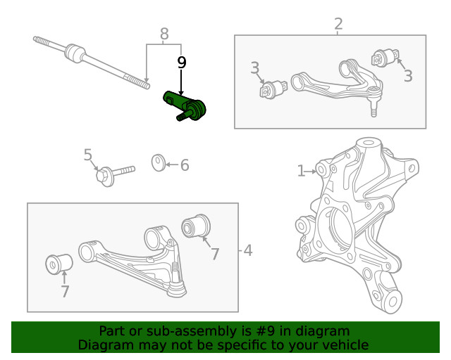 Genuine GM Rear Suspension Adjust Link Outer End 84397019