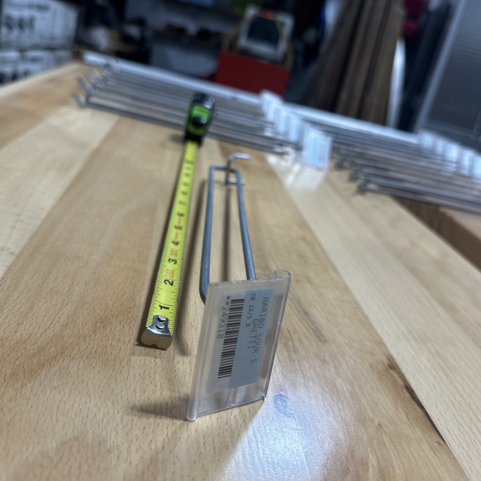 20 PACK 11 Inch 1/8" Peg Hooks with Label Holder 3/16 & 1/4 Pegboard