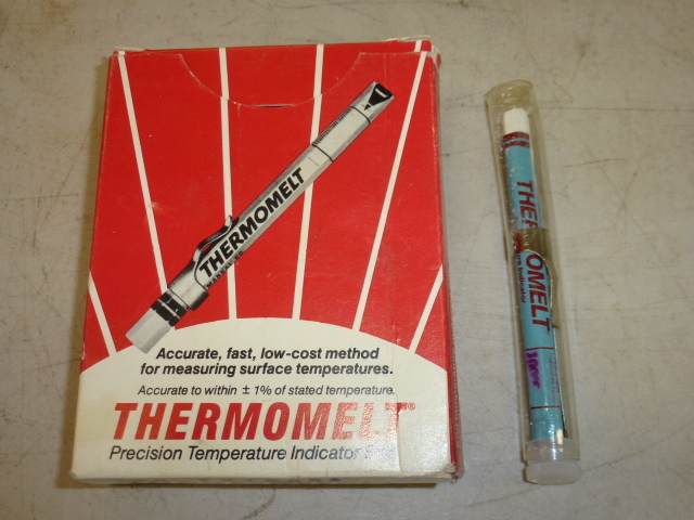 NOS! LOT OF 2 THERMOMELT TEMPERATURE INDICATOR STIK, 100° F, 38° C