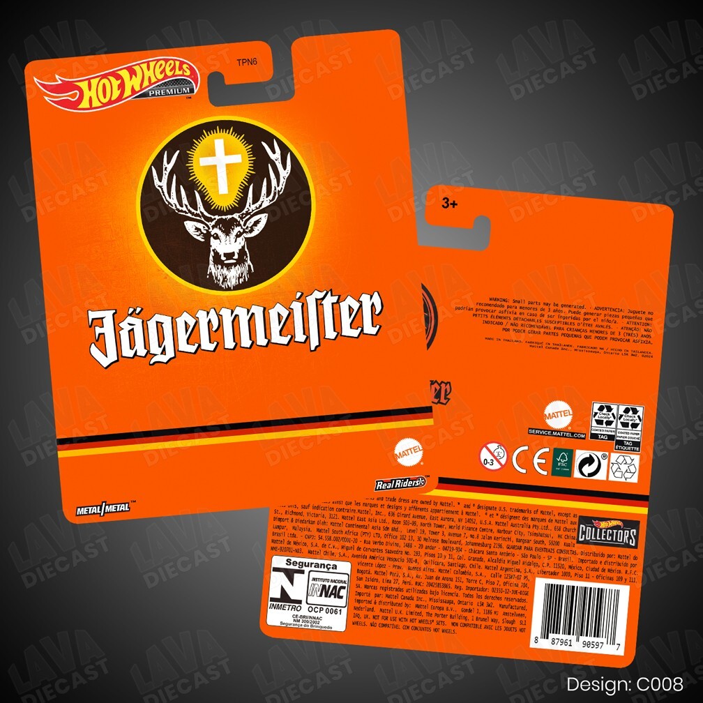 Jagermeister Porsche 935 RSR DTM M3 Alfa 155 Custom Hot Wheels Card 1:64 Diecast