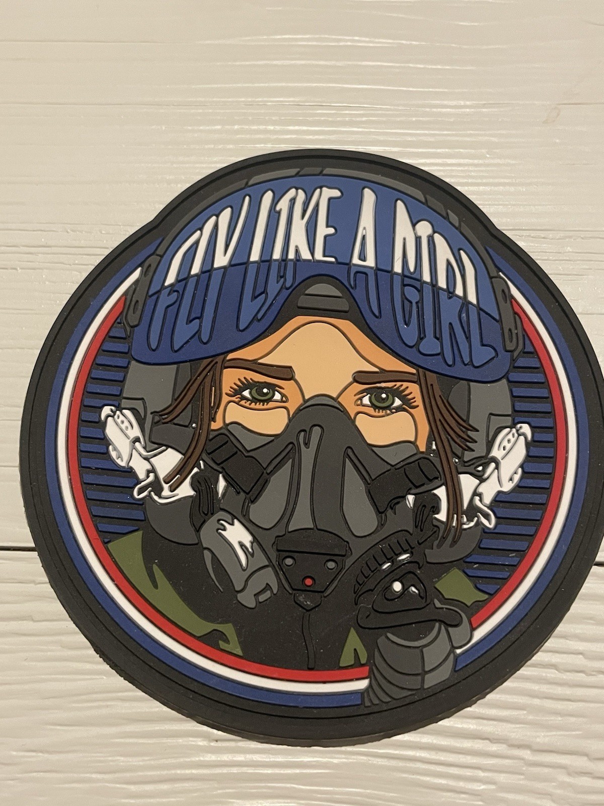 Fly Like A Girl Patch U.S. Military PVC Women In Aviation Fighter Pilot