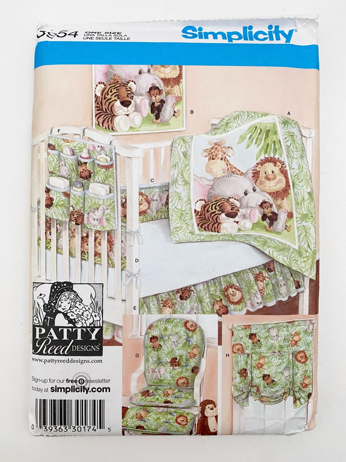 Simplicity Pattern 3954 Nursery Wall Hanging Quilt Curtains Cushions Caddy UNCUT