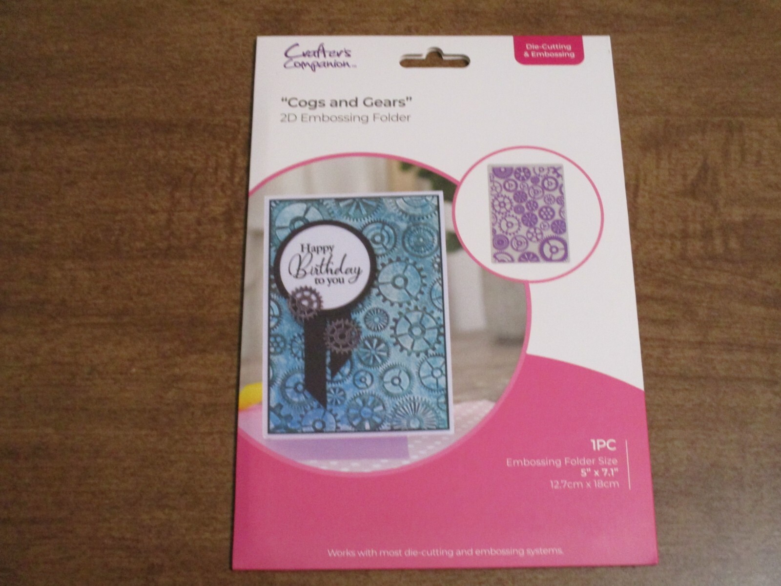 CRAFTERS COMPANION COGS AND GEARS 2D EMBOSING FOLDER