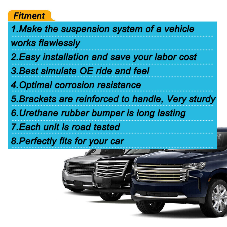 Front Rear shock Absorber & Air Suspension Pump Compressor for Escalade Suburban