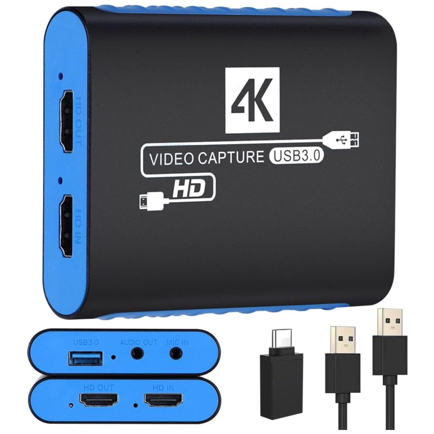 Professional Streaming Capture Card with 3.5mm Audio