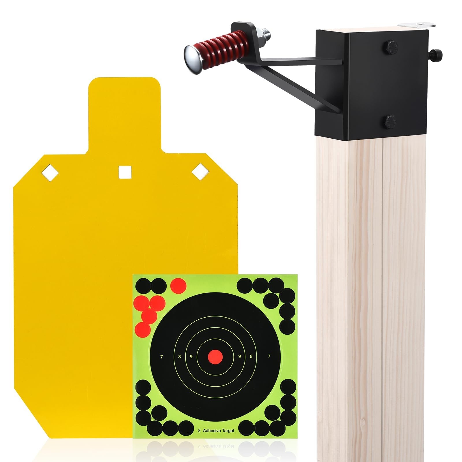 GADFISH 10"x16" AR500 Steel Target T Post Hanger 1/2" Thick Neon Yellow
