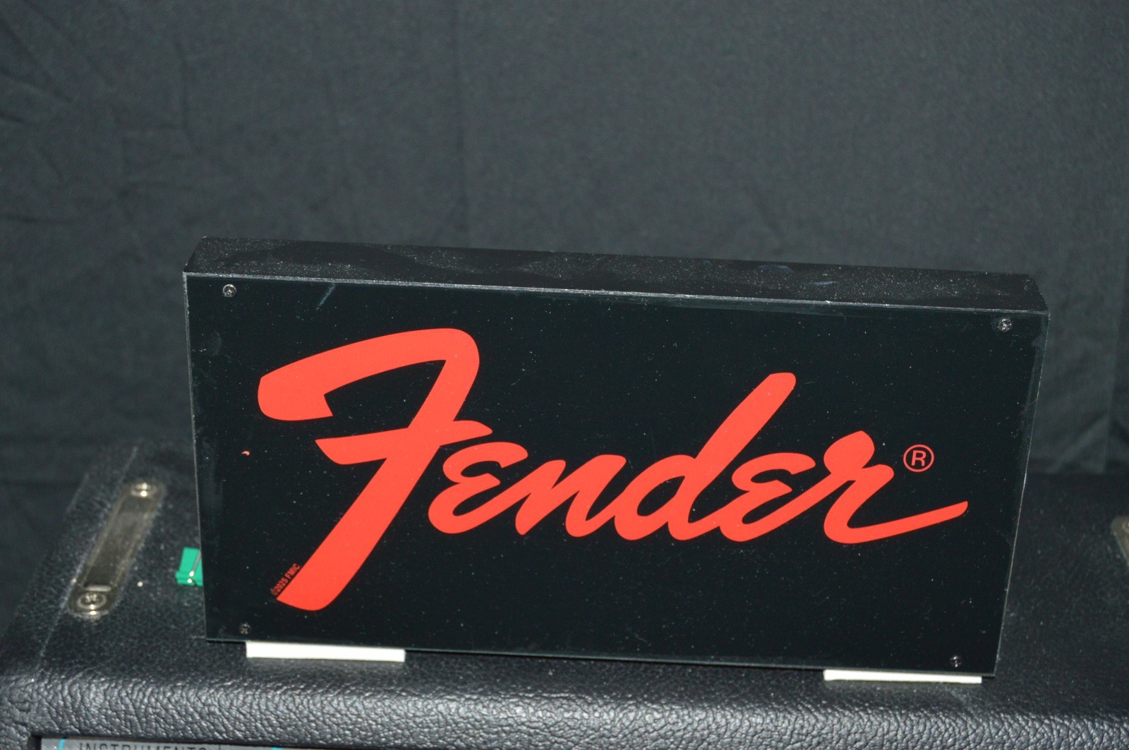 Fender LED Studio Light/Sign - Battery Powered Can put on desk or mount