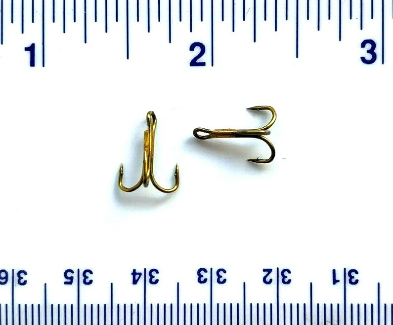 50 GT Super Strong 3X Bronze Treble Hooks size 14