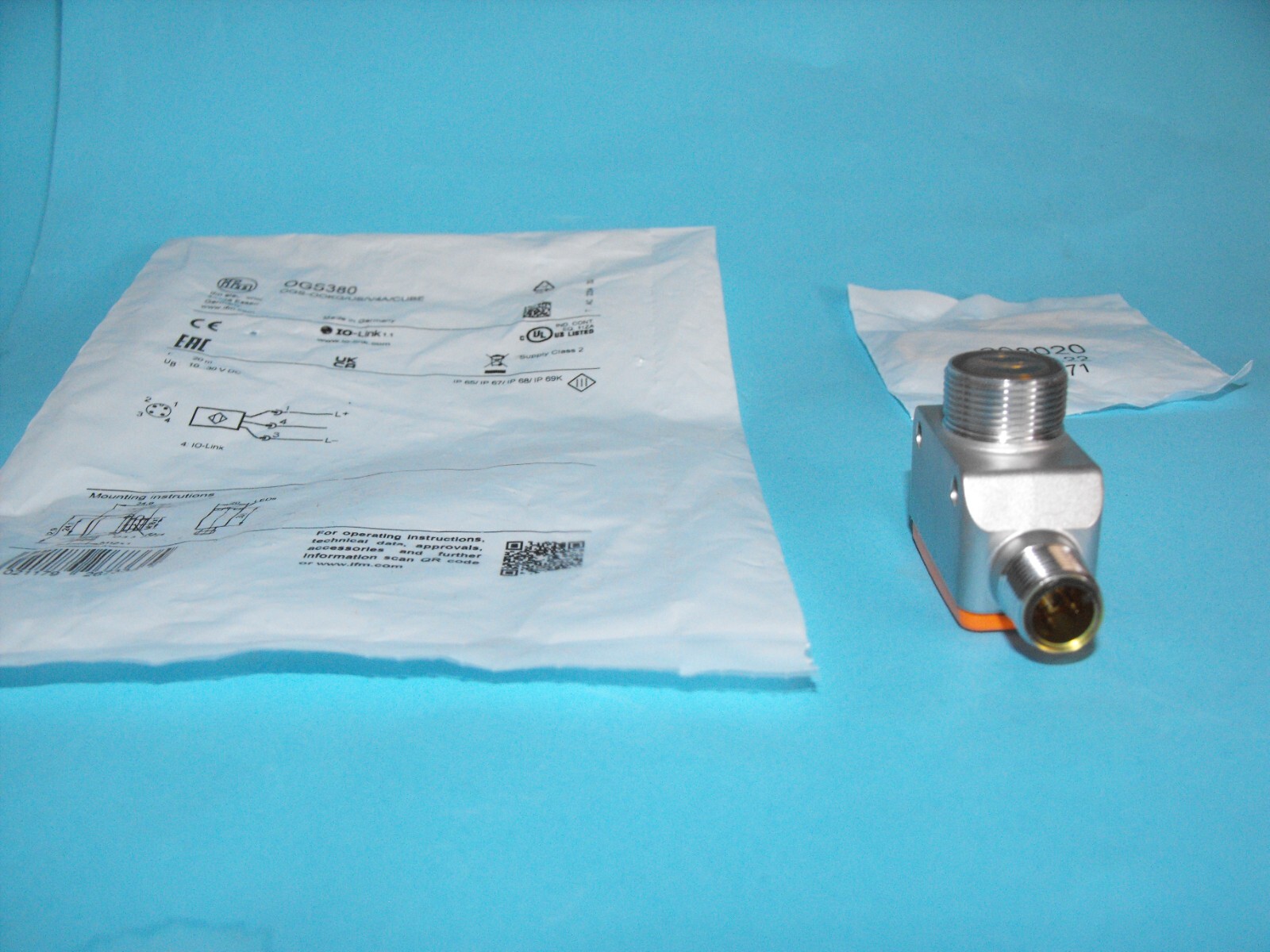 IFM Electronic OGS380.OGS-OOKG/US/V4A/CUBE.Through-beam Sensor Sender.NEW