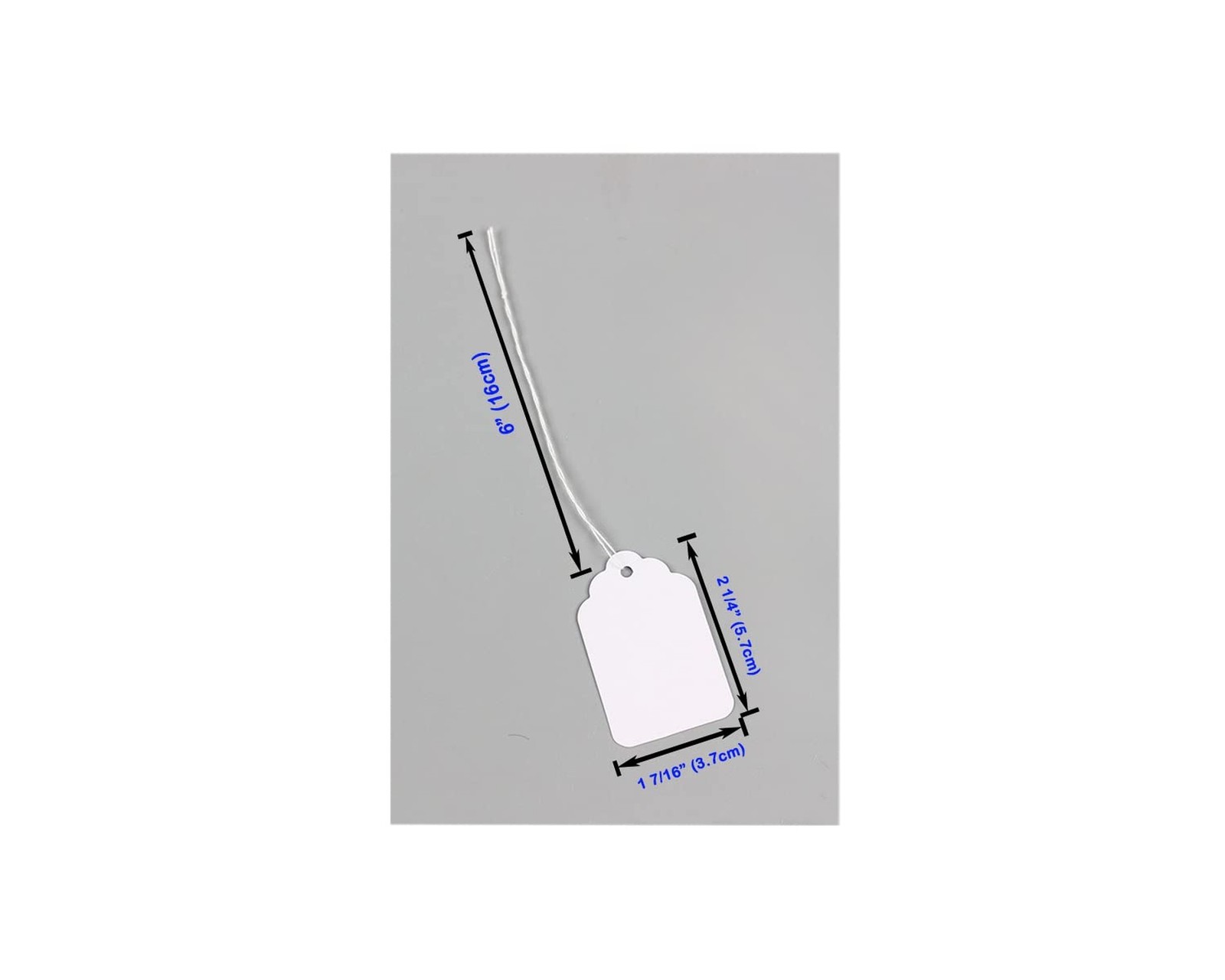 White Price Tags with String - 500 Merchandise Tags with String Attached - 2 ...