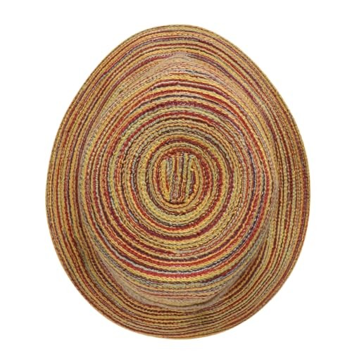 Summer Fedora Sun Hat UV Protection Short Brim Beach Hat Multi-colored Child